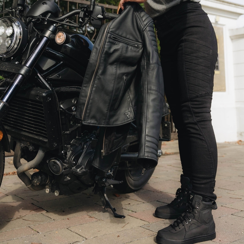 Damskie jeansy motocyklowe Rebelhorn Ash Black wyprzedaż