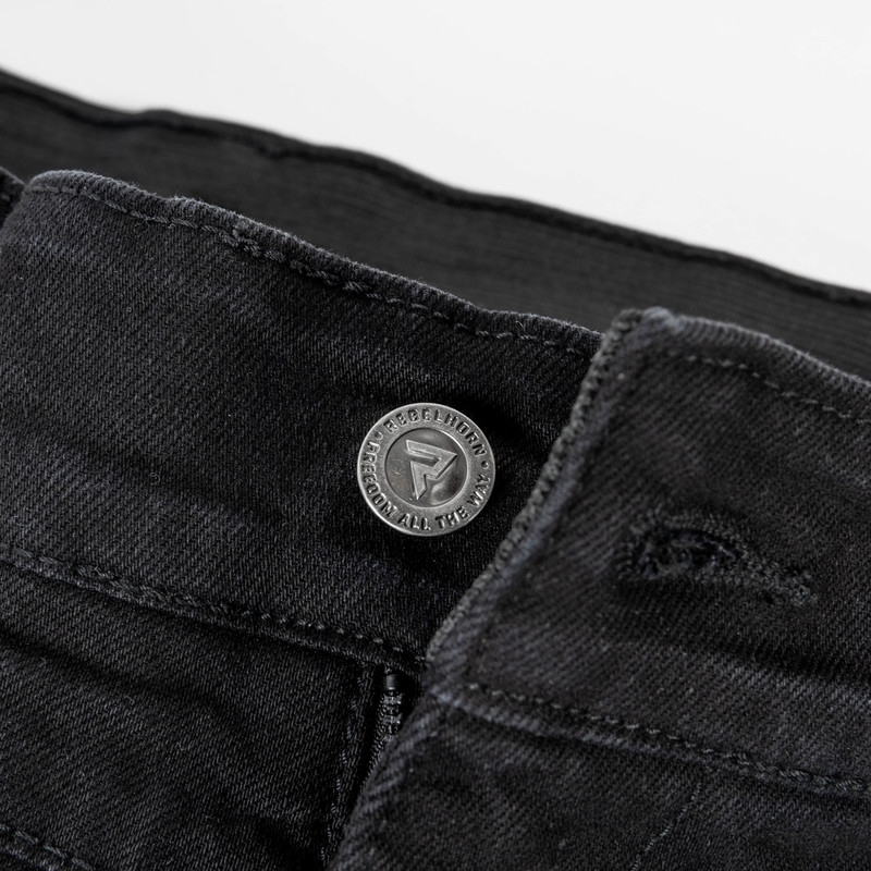 Damskie jeansy motocyklowe Rebelhorn Ash Black wyprzedaż