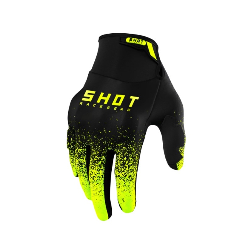 Rękawice motocrossowe Shot Drift Edge 2.0 czarno-fluo żółte