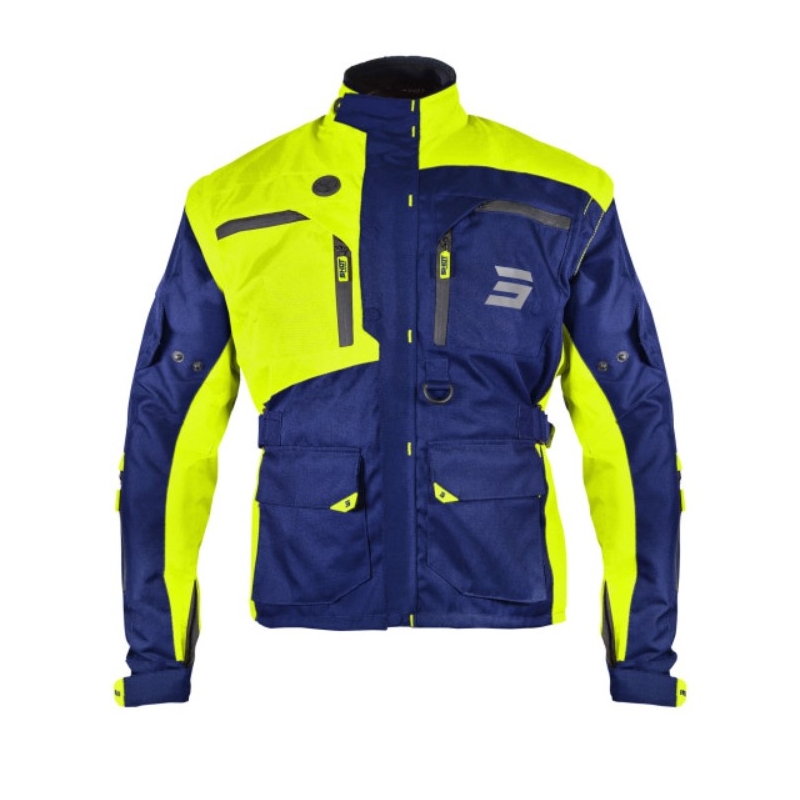 Kurtka motocyklowa Shot Racetech niebiesko-fluo żółta