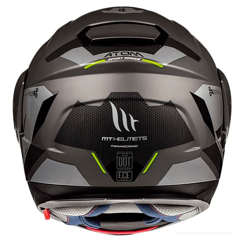 Szczękowy kask motocyklowy MT Atom SV TRANSCEND E2 szary - II. jakość
