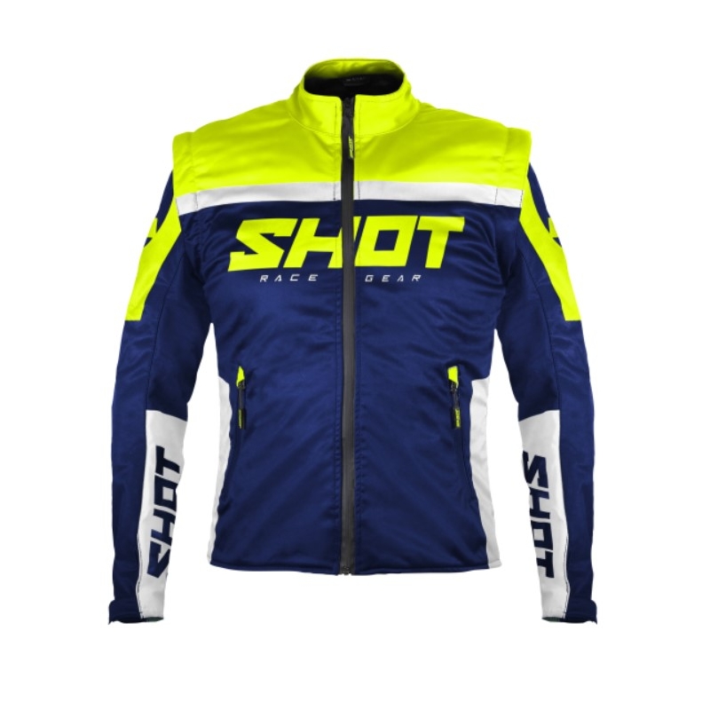 Kurtka softshellowa Shot Softshell Lite 2.0 czarno-biało-fluo żółta