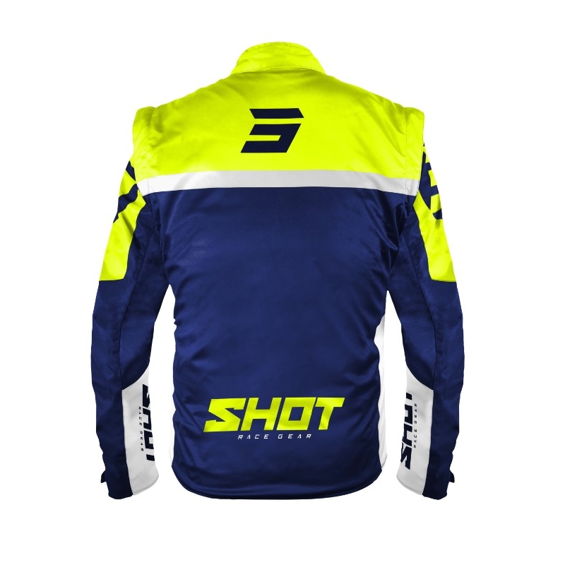Kurtka softshellowa Shot Softshell Lite 2.0 czarno-biało-fluo żółta