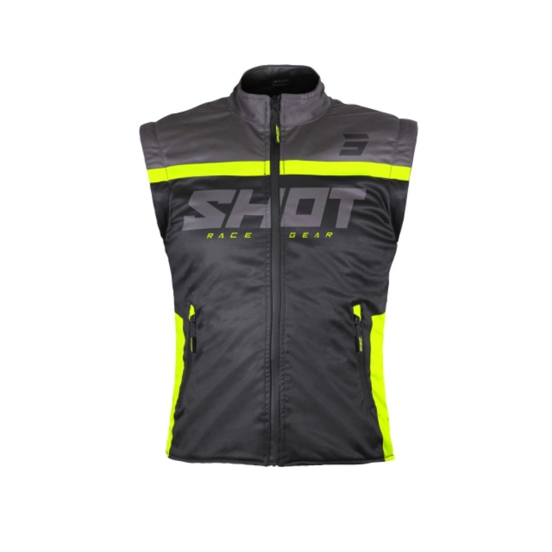 Kamizelka softshell Shot Bodywarmer Lite 2.0 czarno-fluo żółta wyprzedaż