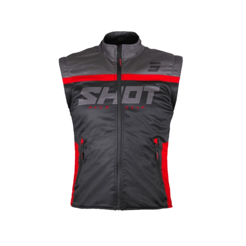 Kamizelka softshell Shot Bodywarmer Lite 2.0 czarno-czarwona