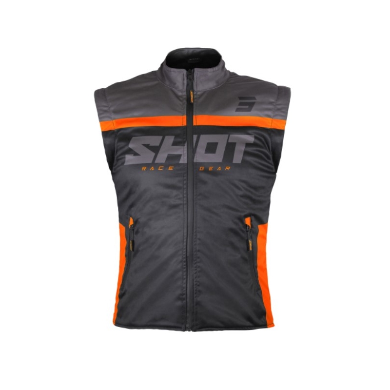 Kamizelka softshell Shot Bodywarmer Lite 2.0 czarno-pomarańczowa