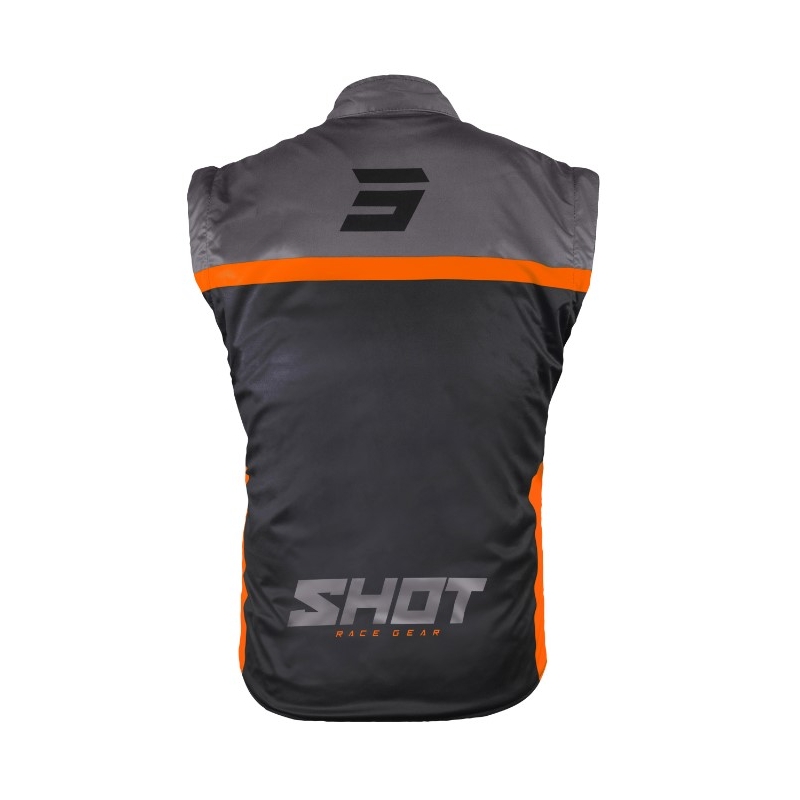 Kamizelka softshell Shot Bodywarmer Lite 2.0 czarno-pomarańczowa
