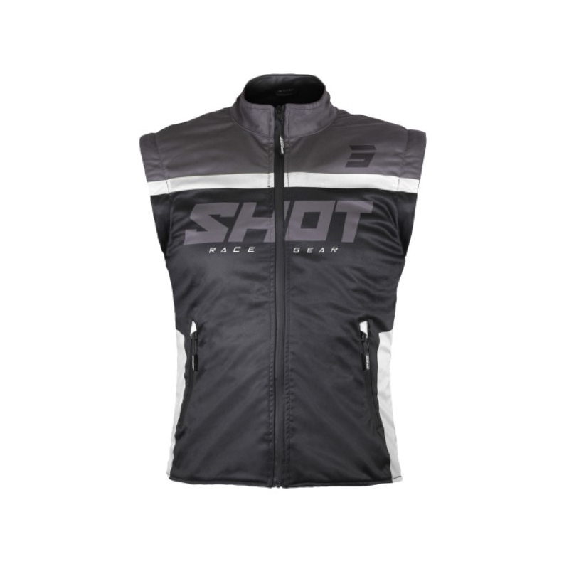 Kamizelka softshell Shot Bodywarmer Lite 2.0 czarno-biały wyprzedaż