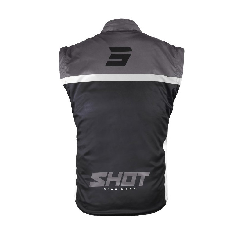 Kamizelka softshell Shot Bodywarmer Lite 2.0 czarno-biały wyprzedaż