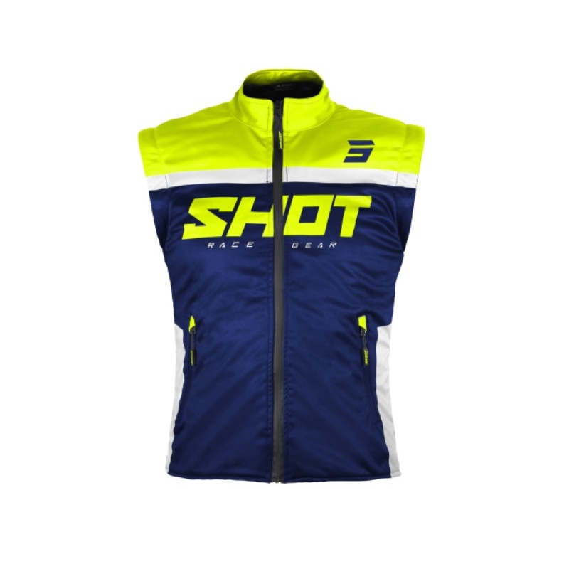 Kamizelka softshell Shot Bodywarmer Lite 2.0 niebiesko-biało-fluo żółty wyprzedaż