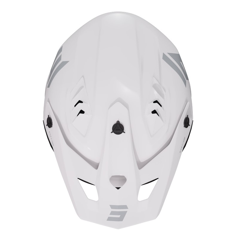 Kask motocyklowy skokowy biały połysk
