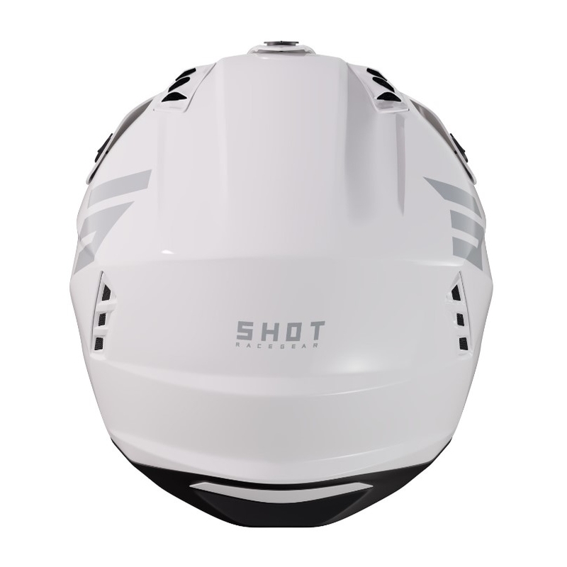 Kask motocyklowy skokowy biały połysk