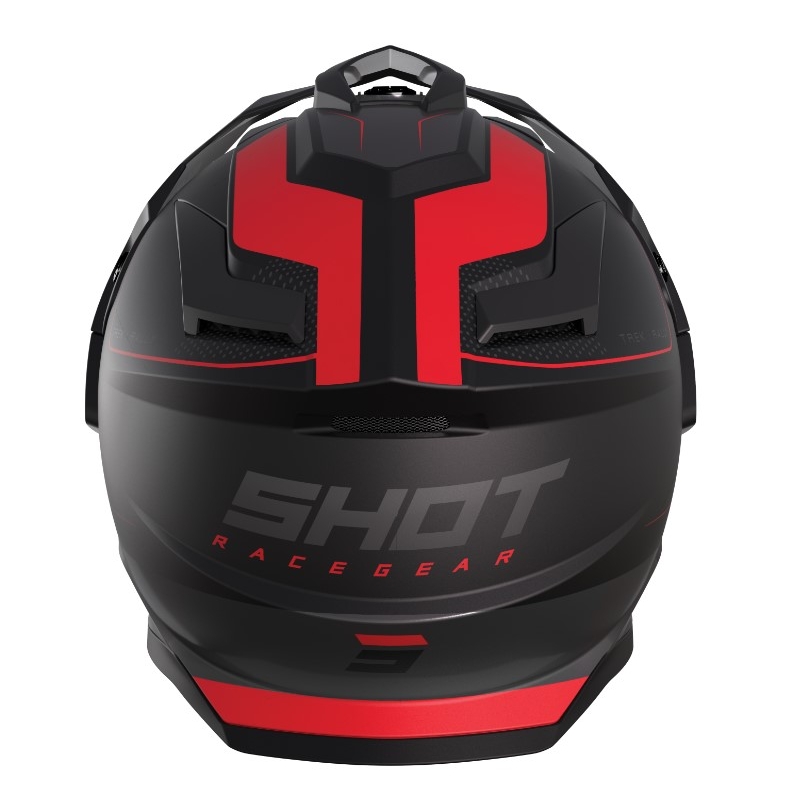 Kask Enduro Shot Trek Rally czarno-czerwony