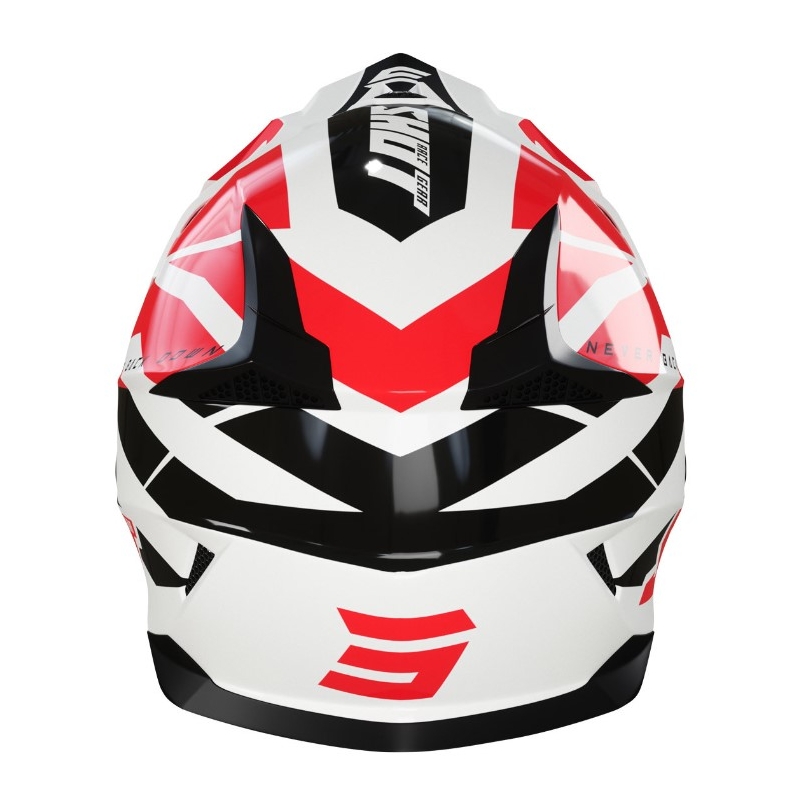 Dziecięcy kask motocrossowy Shot Pulse Kid Revenge czarno-biało-czerwona