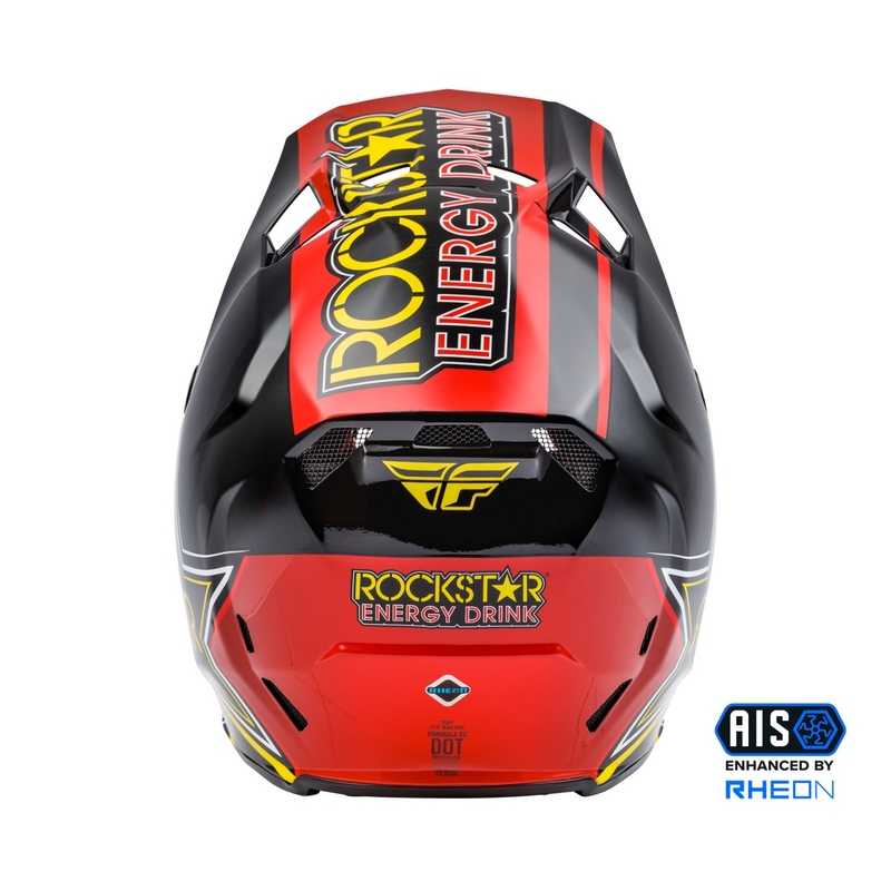 Kask motocrossowy FLY Racing Formula CC Rockstar czarno-czerwono-żółty