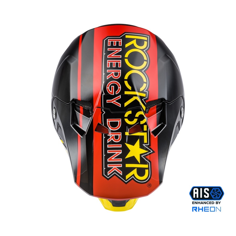 Kask motocrossowy FLY Racing Formula CC Rockstar czarno-czerwono-żółty