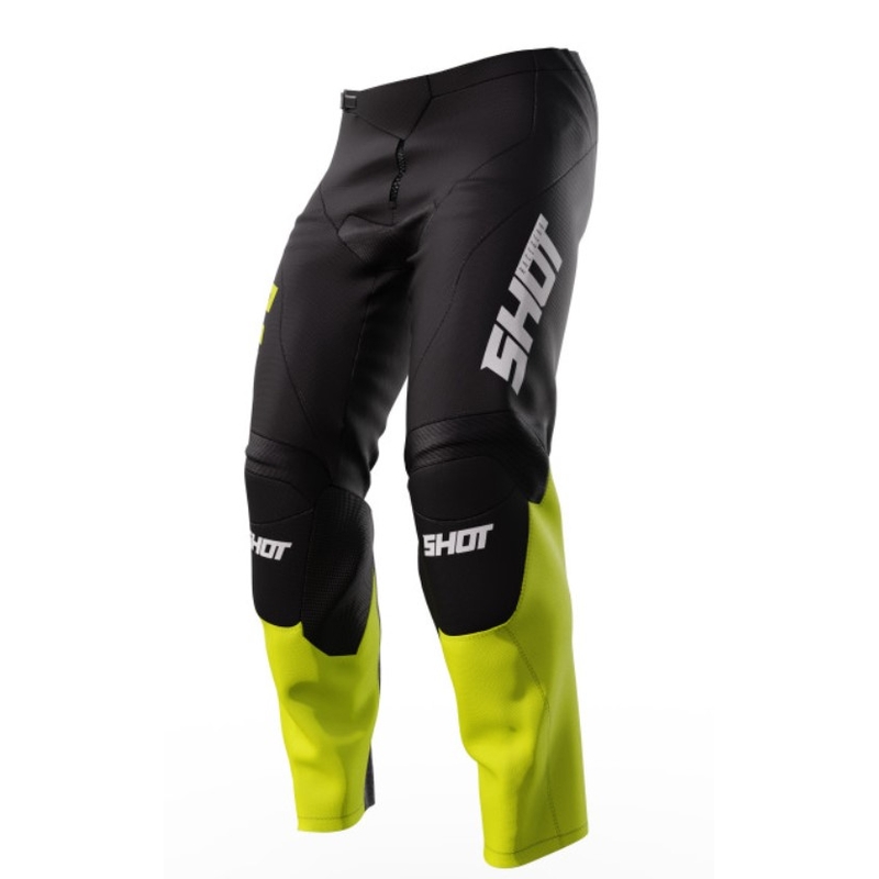 Dziecięce spodnie motocrossowe Shot Raw Kid Reflex black-fluo yellow wyprzedaż
