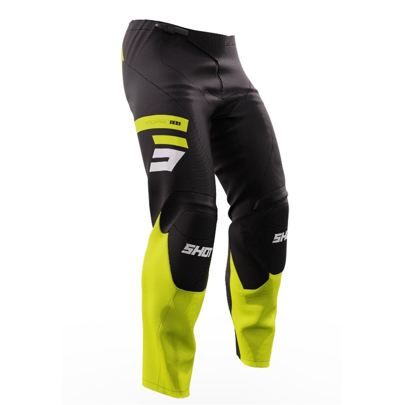 Dziecięce spodnie motocrossowe Shot Raw Kid Reflex black-fluo yellow wyprzedaż