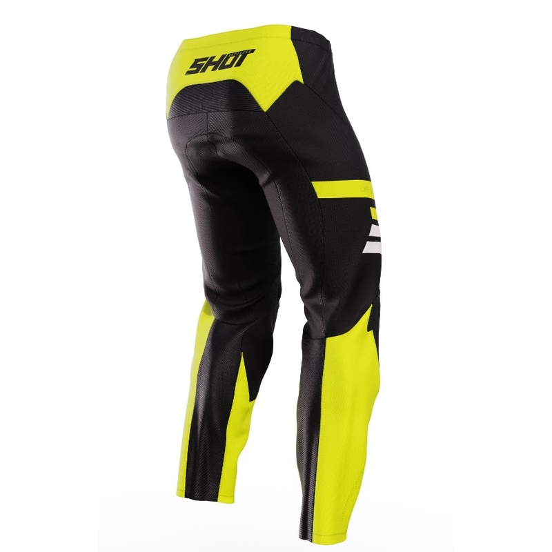 Dziecięce spodnie motocrossowe Shot Raw Kid Reflex black-fluo yellow wyprzedaż
