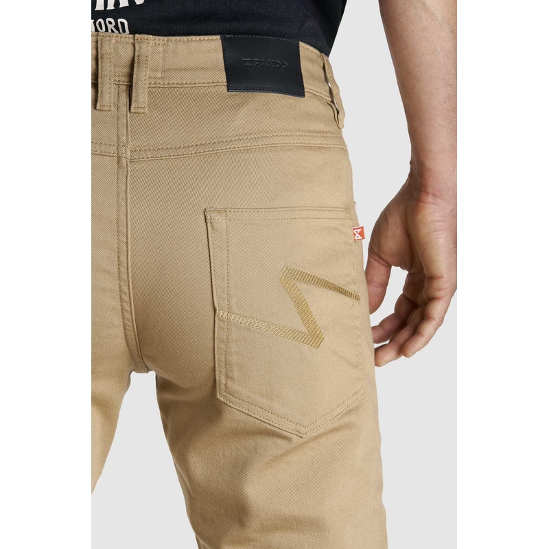 Dżinsy motocyklowe PANDO MOTO Robby Slim beżowy outlet wyprzedaż