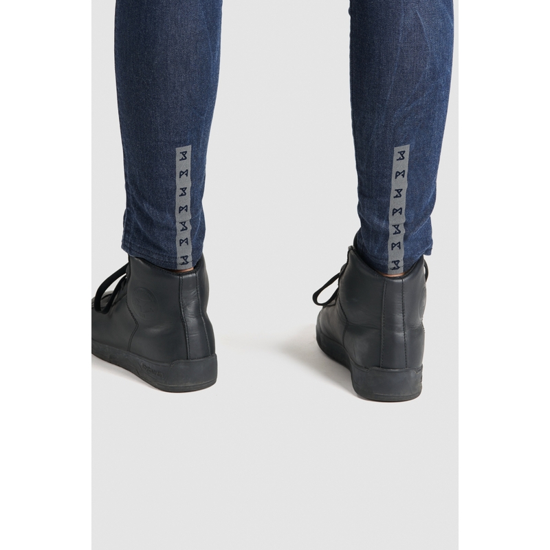 Damskie jeansy motocyklowe PANDO MOTO Kusari Cor 02 niebieski outlet wyprzedaż