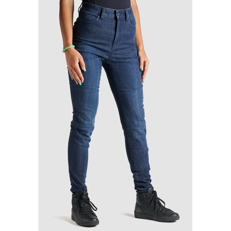 Damskie jeansy motocyklowe PANDO MOTO Kusari Cor 02 niebieski outlet wyprzedaż