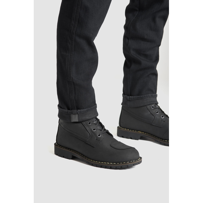 Jeansy motocyklowe PANDO MOTO Steel Black 02 czarny outlet wyprzedaż