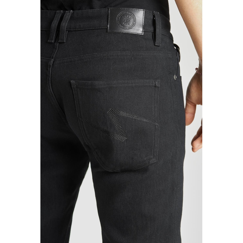 Jeansy motocyklowe PANDO MOTO Steel Black 02 czarny outlet wyprzedaż