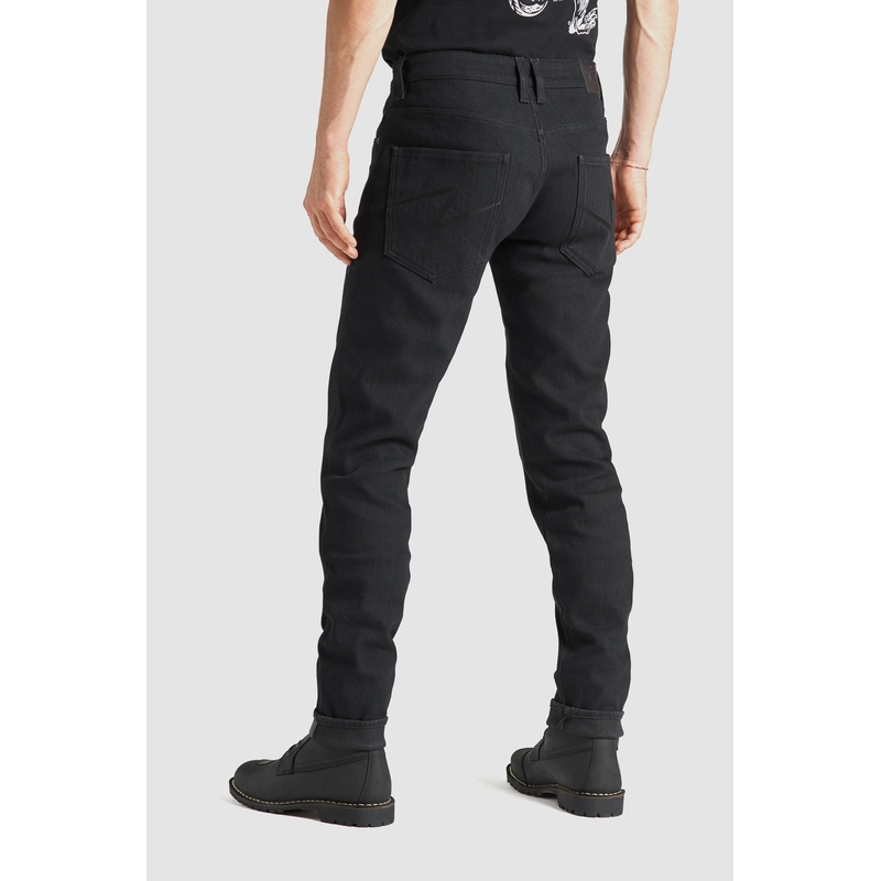 Jeansy motocyklowe PANDO MOTO Steel Black 02 czarny outlet wyprzedaż