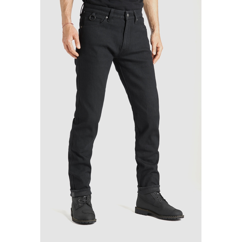 Jeansy motocyklowe PANDO MOTO Steel Black 02 czarny outlet wyprzedaż