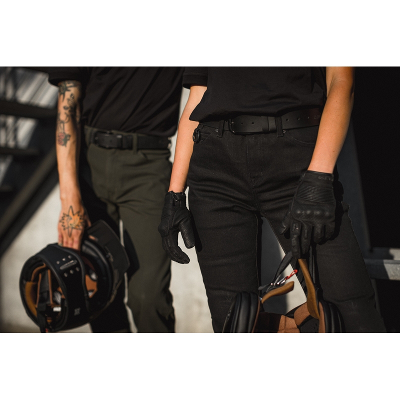 Damskie jeansy motocyklowe PANDO MOTO Kissaki Arm Black wyprzedaż
