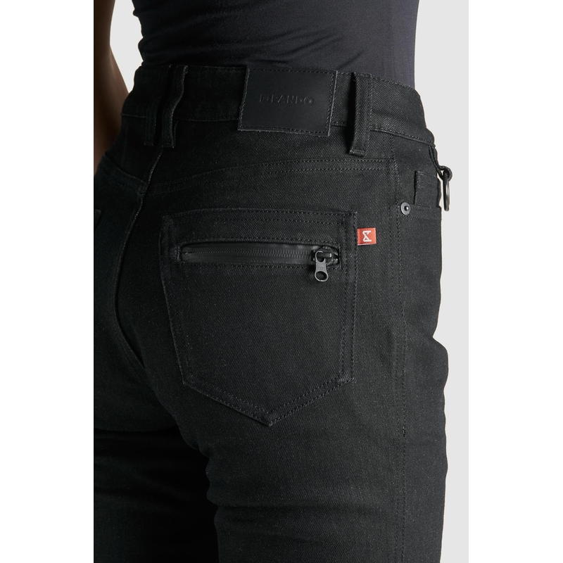 Damskie jeansy motocyklowe PANDO MOTO Kissaki Arm Black wyprzedaż