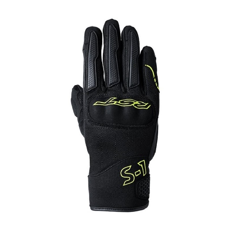 Rękawice motocyklowe RST S-1 Mesh black-fluo yellow outlet wyprzedaż