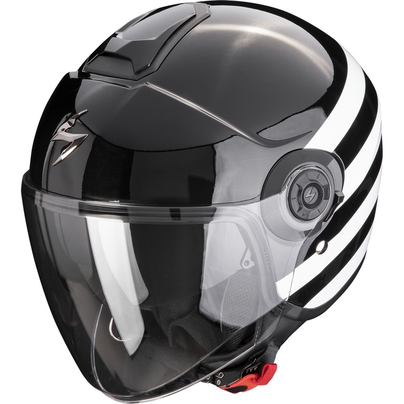 Otwarty kask motocyklowy Scorpion EXO-CITY II Bee czarno-biały wyprzedaż