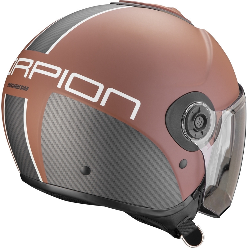 Otwarty kask motocyklowy Scorpion EXO-CITY II Carbo brązowo-czarny mat wyprzedaż