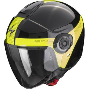 Otwarty kask motocyklowy Scorpion EXO-CITY II Short czarno-fluo żółty