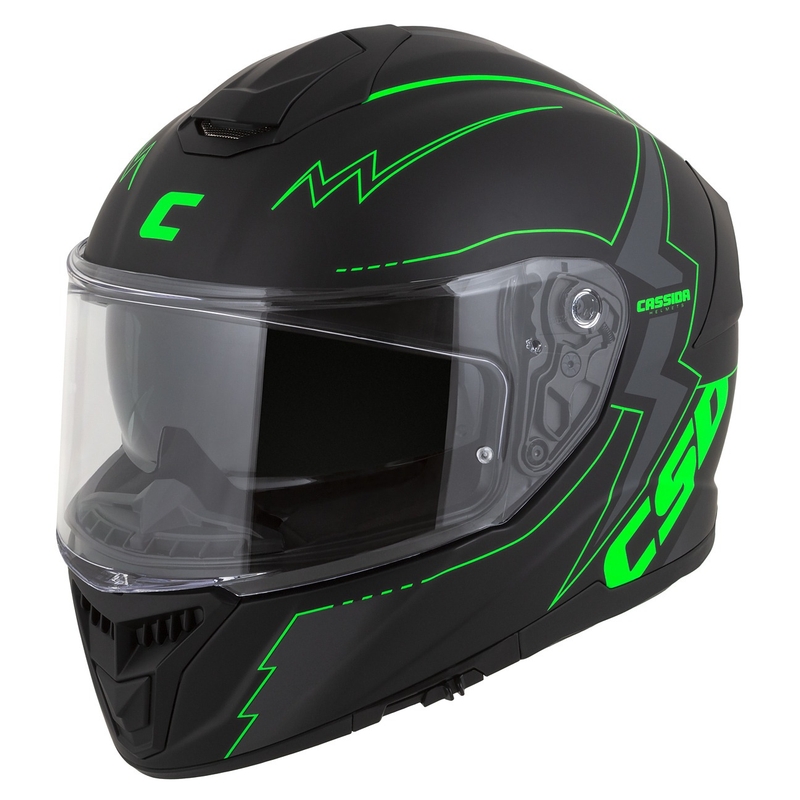 Kask motocyklowy Integral Cassida Integral GT 2.1 Flash black-fluo green-grey