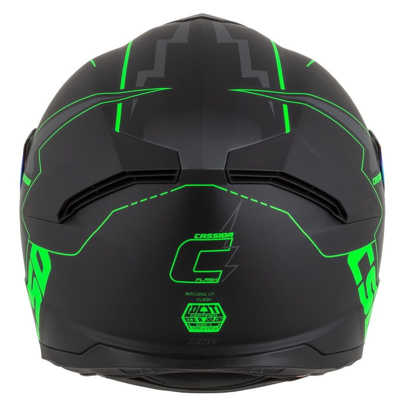 Kask motocyklowy Integral Cassida Integral GT 2.1 Flash black-fluo green-grey