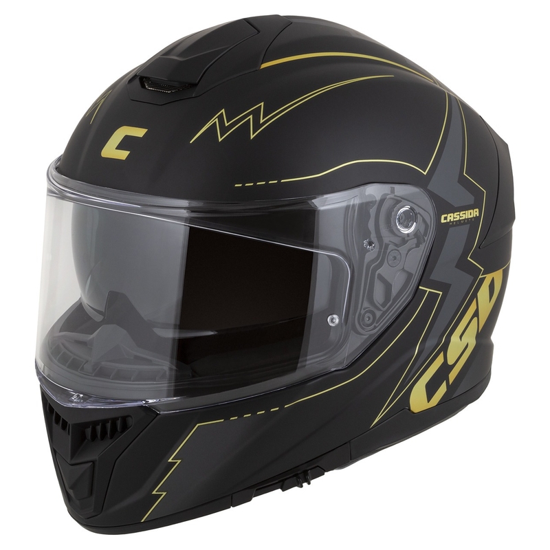 Kask motocyklowy Cassida Integral GT 2.1 Flash czarno-złoto-szary