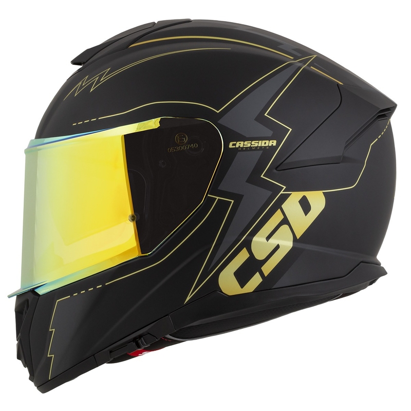 Kask motocyklowy Cassida Integral GT 2.1 Flash czarno-złoto-szary