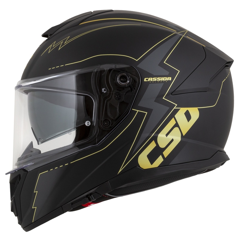 Kask motocyklowy Cassida Integral GT 2.1 Flash czarno-złoto-szary