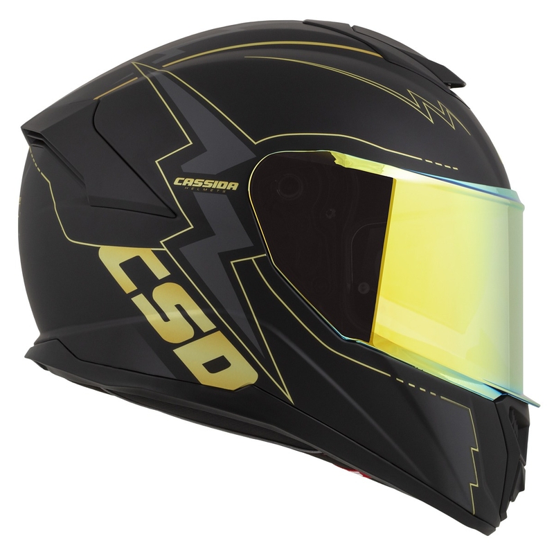 Kask motocyklowy Cassida Integral GT 2.1 Flash czarno-złoto-szary