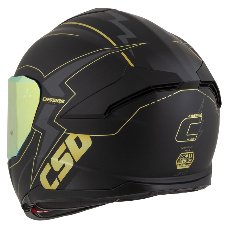 Kask motocyklowy Cassida Integral GT 2.1 Flash czarno-złoto-szary