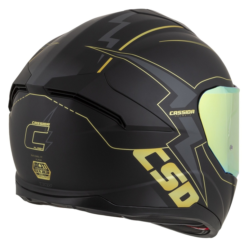 Kask motocyklowy Cassida Integral GT 2.1 Flash czarno-złoto-szary