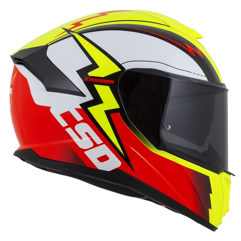 Integral kask motocyklowy Cassida Integral GT 2.1 Flash fluo yellow-red-black-white.