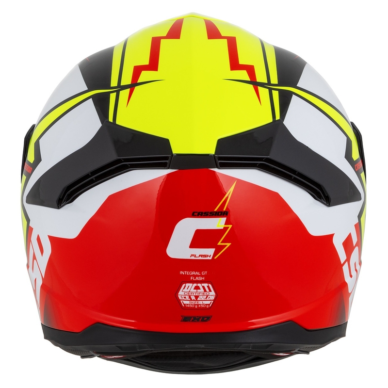 Integral kask motocyklowy Cassida Integral GT 2.1 Flash fluo yellow-red-black-white.