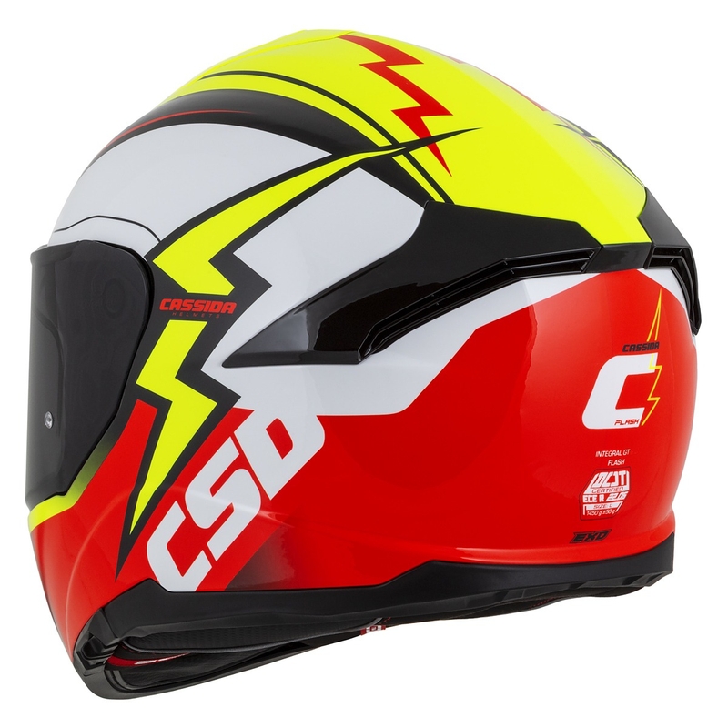 Integral kask motocyklowy Cassida Integral GT 2.1 Flash fluo yellow-red-black-white.