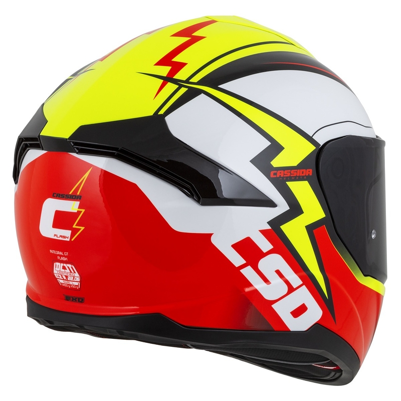 Integral kask motocyklowy Cassida Integral GT 2.1 Flash fluo yellow-red-black-white.