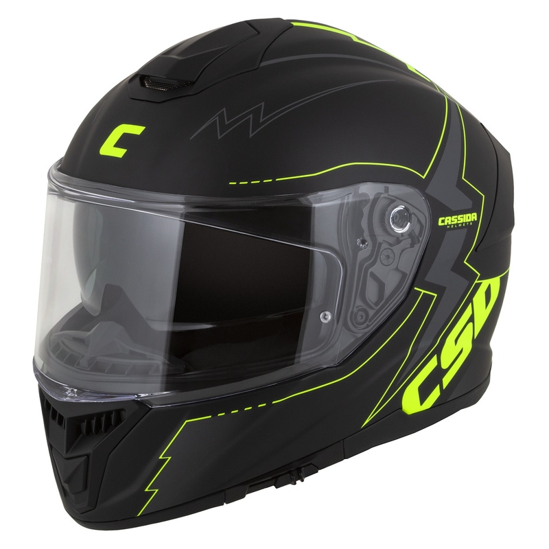 Kask motocyklowy Integral Cassida Integral GT 2.1 Flash black-fluo yellow-grey