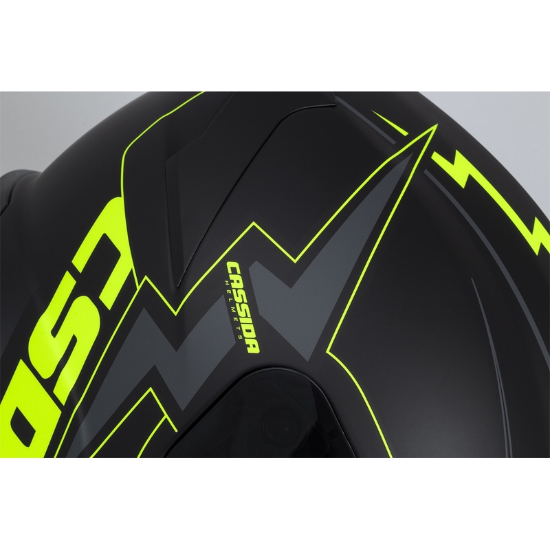 Kask motocyklowy Integral Cassida Integral GT 2.1 Flash black-fluo yellow-grey
